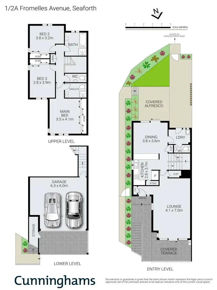 Floorplan of Homely townhouse listing, 1/2a Fromelles Avenue, Seaforth NSW 2092