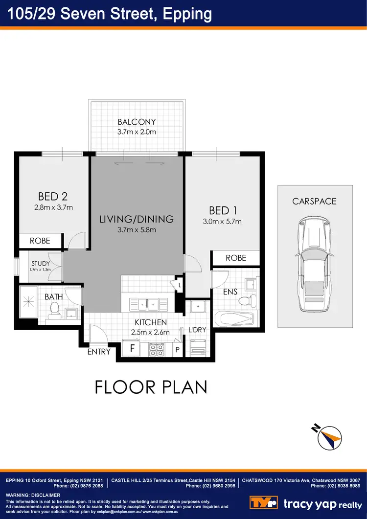 Floorplan of Homely apartment listing, 105/29 Seven Street, Epping NSW 2121