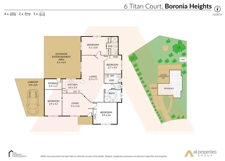 Floorplan of Homely house listing, 6 Titan Court, Boronia Heights QLD 4124