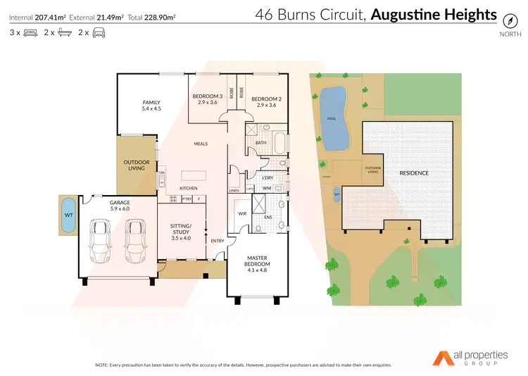 Floorplan of Homely house listing, 46 Burns Circuit, Augustine Heights QLD 4300