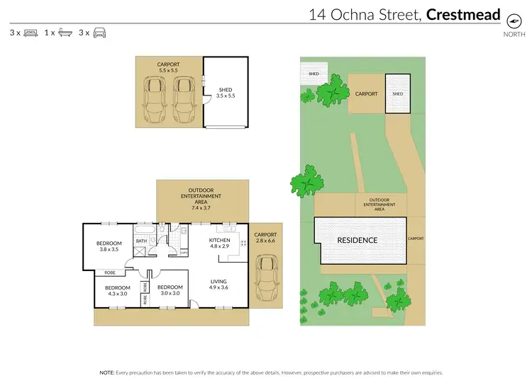 Floorplan of Homely house listing, 14 Ochna Street, Crestmead QLD 4132