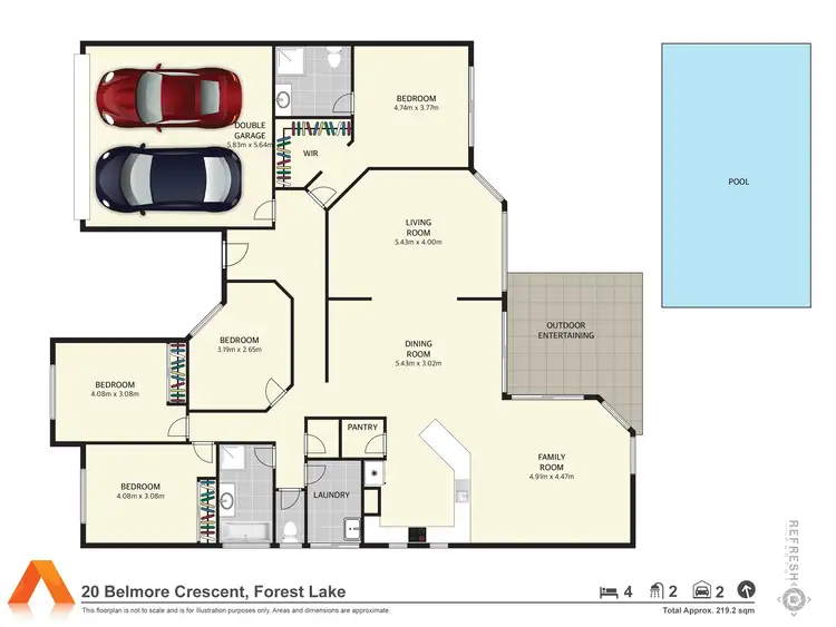 Floorplan of Homely house listing, 20 Belmore Crescent, Forest Lake QLD 4078
