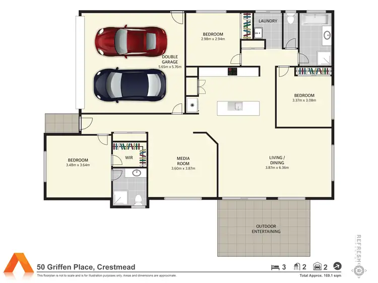 Floorplan of Homely house listing, 50 Griffen Place, Crestmead QLD 4132
