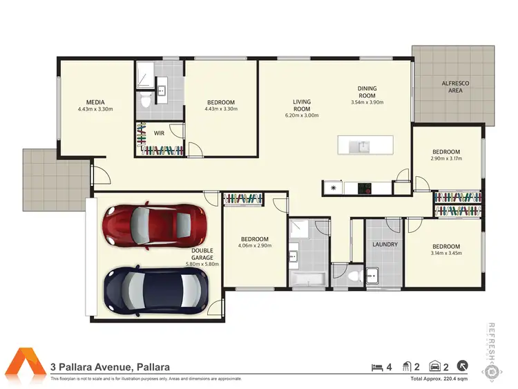 Floorplan of Homely house listing, 3 Pallara Avenue, Pallara QLD 4110