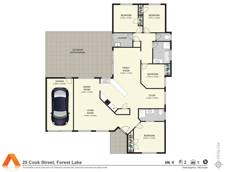 Floorplan of Homely house listing, 25 Cook Street, Forest Lake QLD 4078