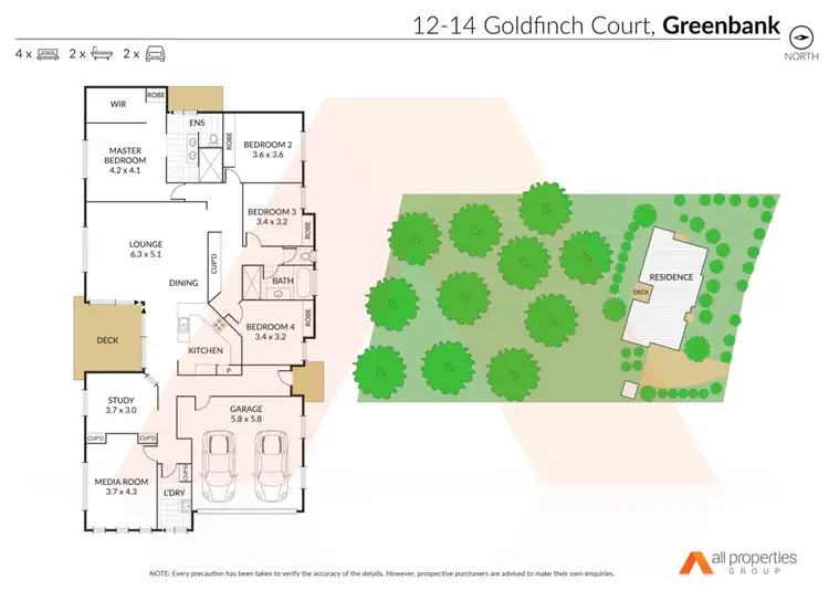 Floorplan of Homely house listing, 12-14 Goldfinch Court, Greenbank QLD 4124