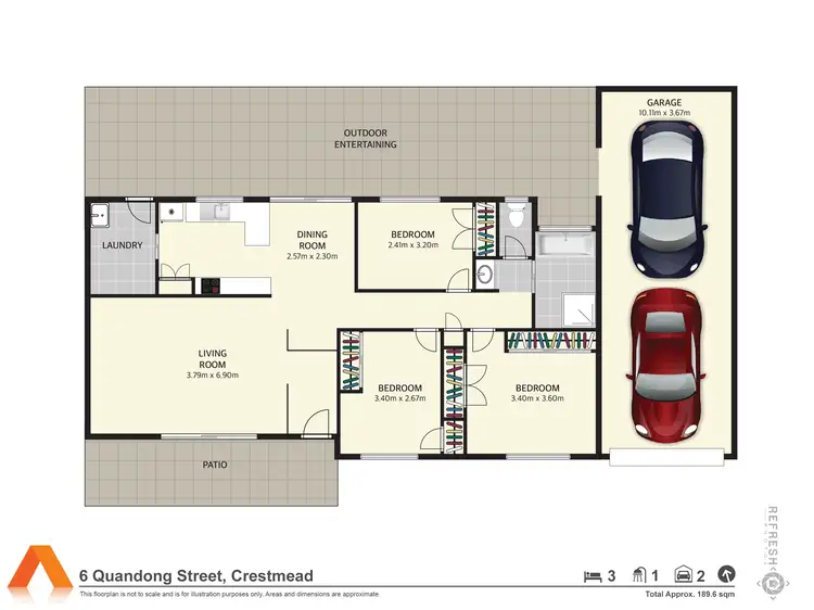 Floorplan of Homely house listing, 6 Quandong Street, Crestmead QLD 4132