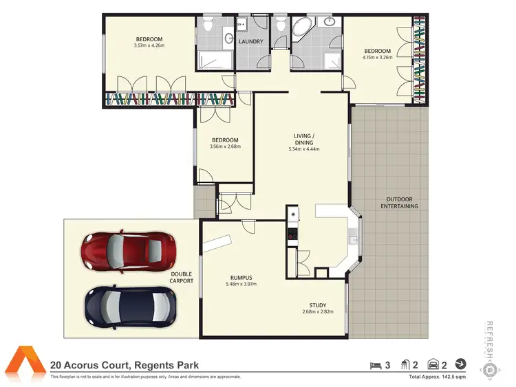 Floorplan of Homely house listing, 20 Acorus Court, Regents Park QLD 4118