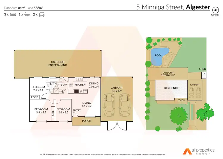 Floorplan of Homely house listing, 5 Minnipa Street, Algester QLD 4115