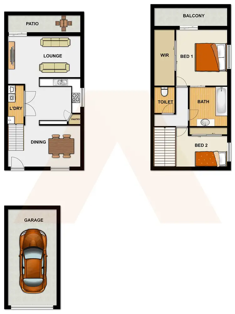 Floorplan of Homely townhouse listing, 3/88 Mulgrave Crescent, Forest Lake QLD 4078