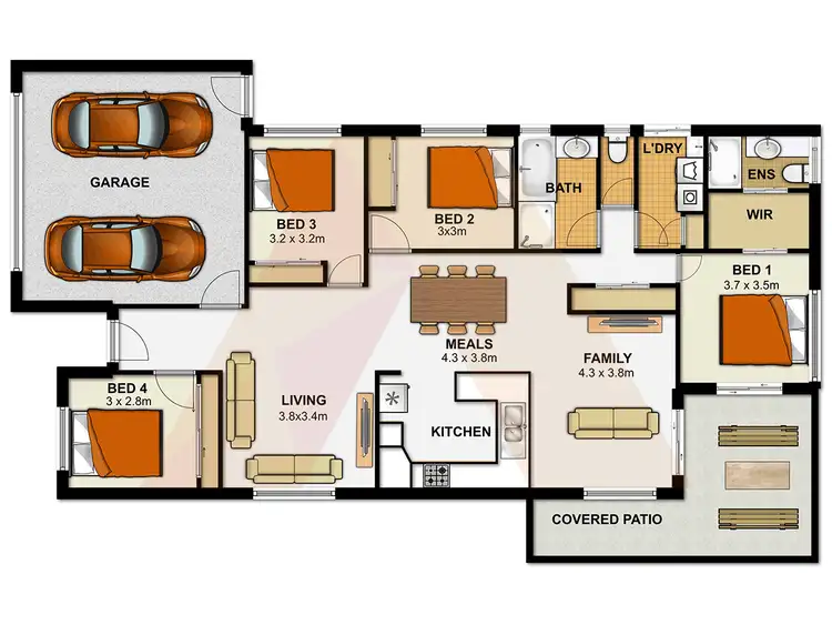 Floorplan of Homely house listing, 21 Mimosa Street, Parkinson QLD 4115