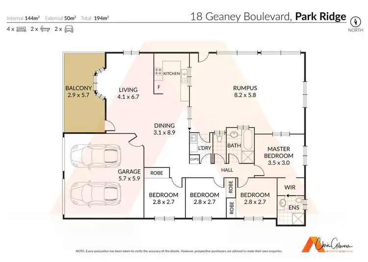 Floorplan of Homely house listing, 18 Geaney Boulevard, Crestmead QLD 4132