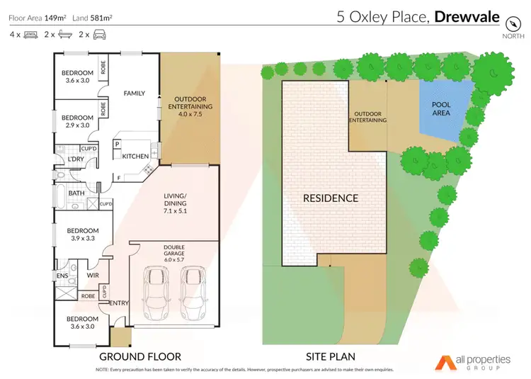 Floorplan of Homely house listing, 5 Oxley Place, Drewvale QLD 4116