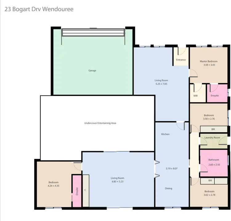 Floorplan of Homely house listing, 23 Bogart Drive, Wendouree VIC 3355