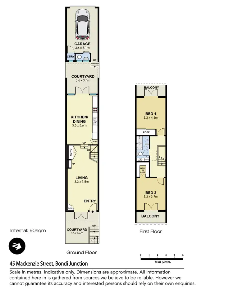 Floorplan of Homely house listing, 45 Mackenzie Street, Bondi Junction NSW 2022