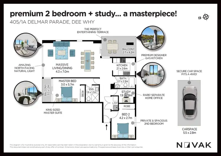 Floorplan of Homely apartment listing, 405/822 Pittwater Road, Dee Why NSW 2099