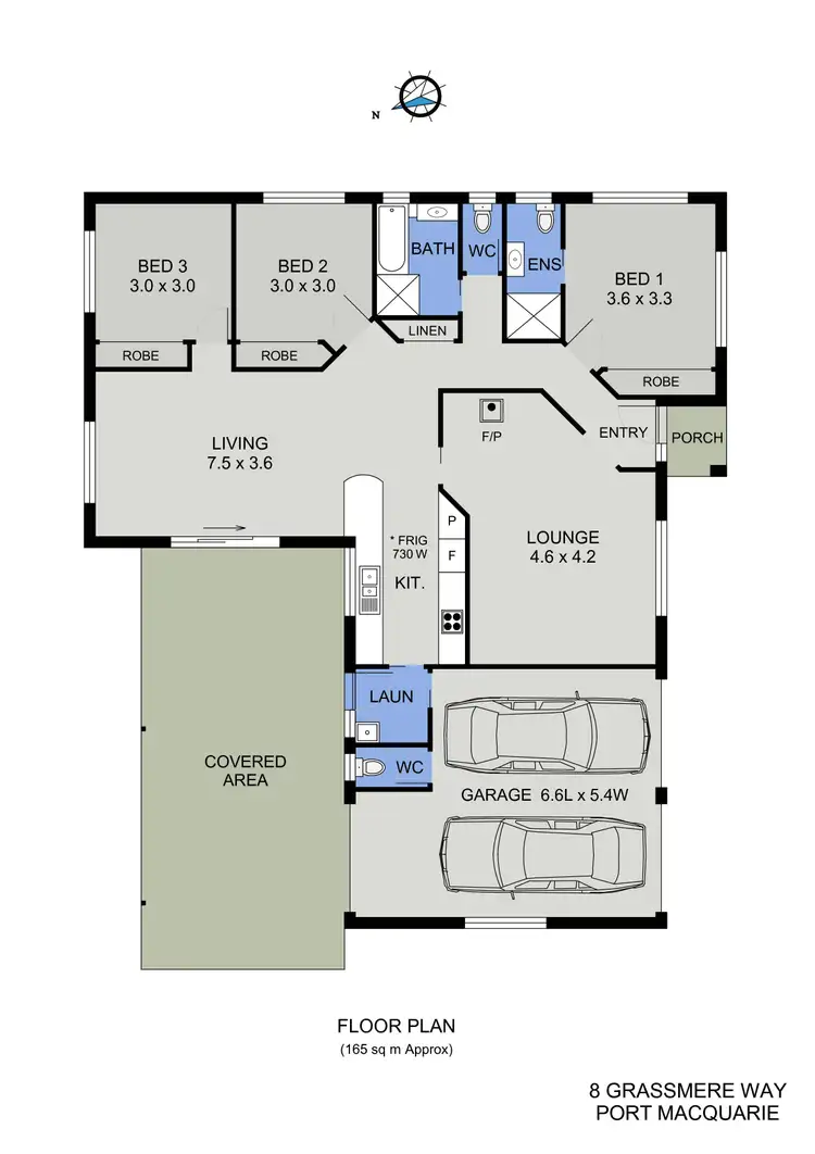 Floorplan of Homely house listing, 8 Grassmere Way, Port Macquarie NSW 2444