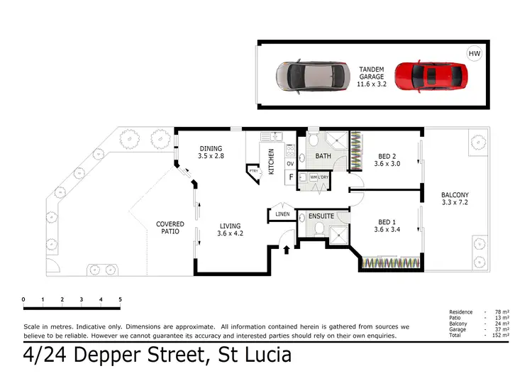 Floorplan of Homely unit listing, 4/24 Depper Street, St Lucia QLD 4067