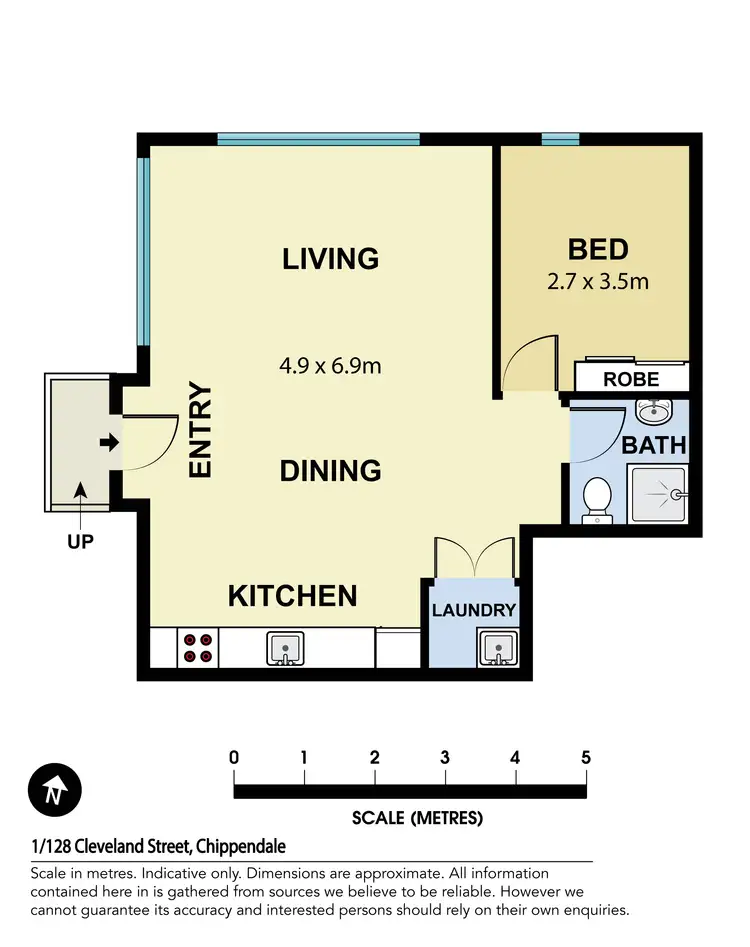 Floorplan of Homely apartment listing, 1/128 Cleveland Street, Chippendale NSW 2008