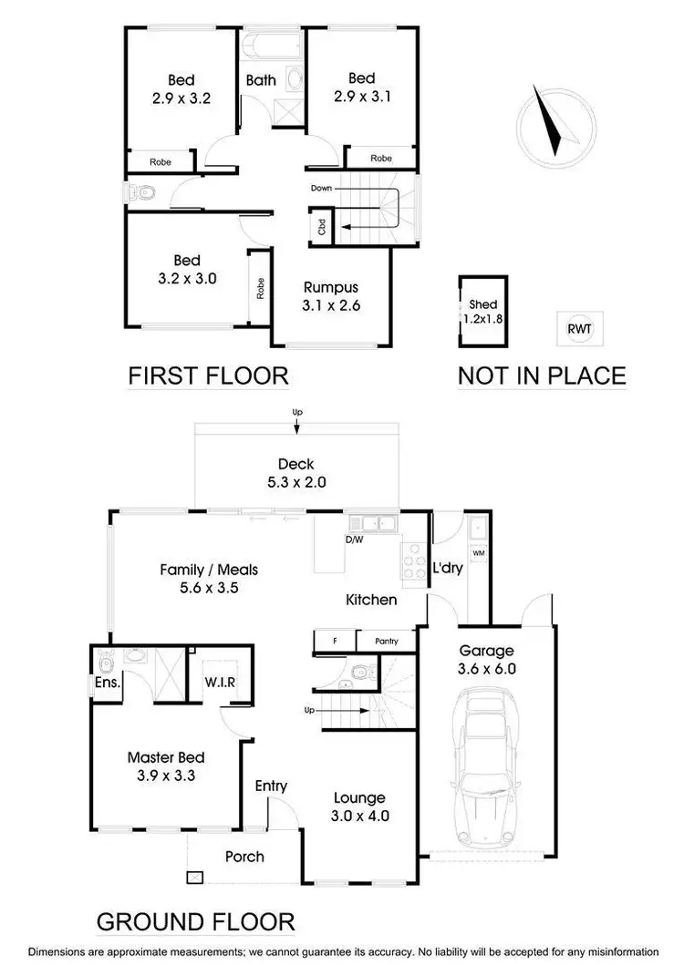 Floorplan of Homely townhouse listing, 12A Harold Street, Wantirna VIC 3152