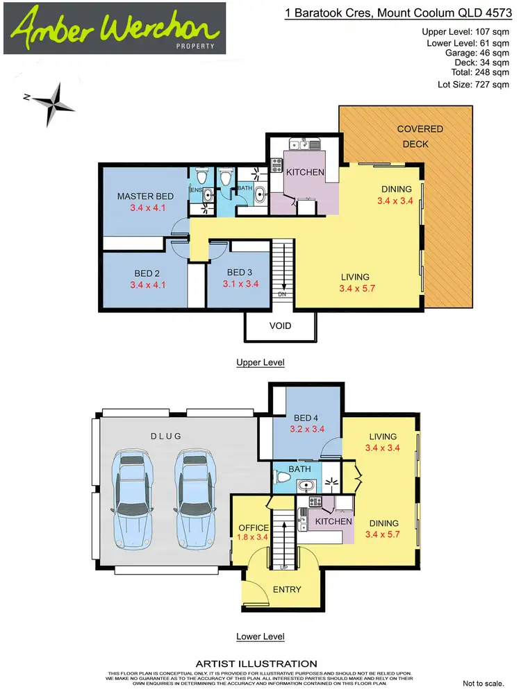Floorplan of Homely house listing, 1 Baratook Crescent, Mount Coolum QLD 4573