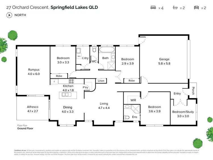Floorplan of Homely house listing, 27 Orchard Crescent, Springfield Lakes QLD 4300