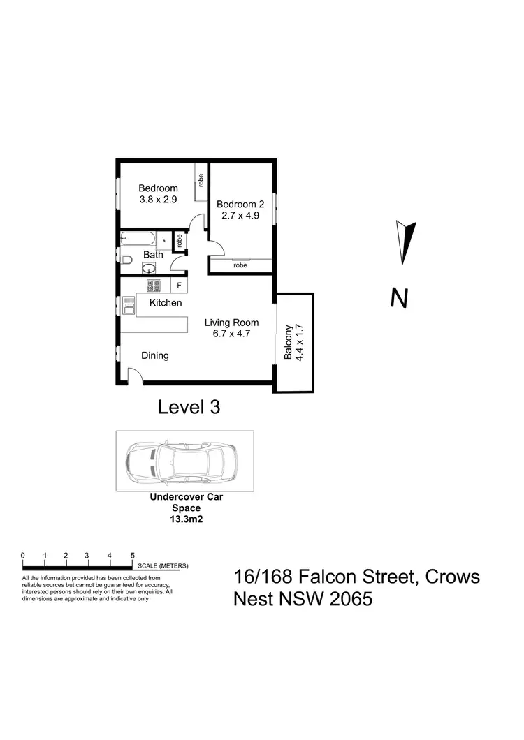 Floorplan of Homely apartment listing, 16/168 Falcon Street, Crows Nest NSW 2065