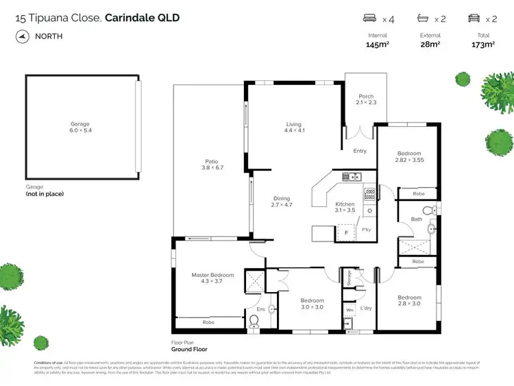 Floorplan of Homely house listing, 15 Tipuana Close, Carindale QLD 4152