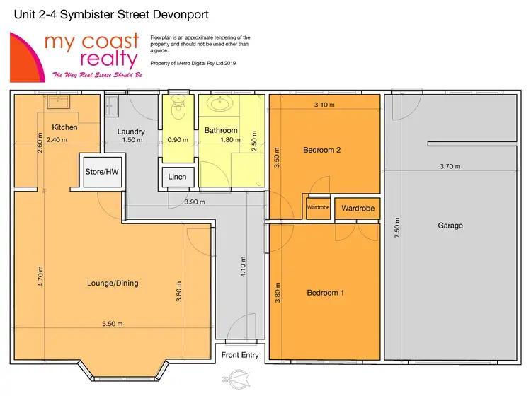 Floorplan of Homely unit listing, 2/4 Symbister Street, Devonport TAS 7310