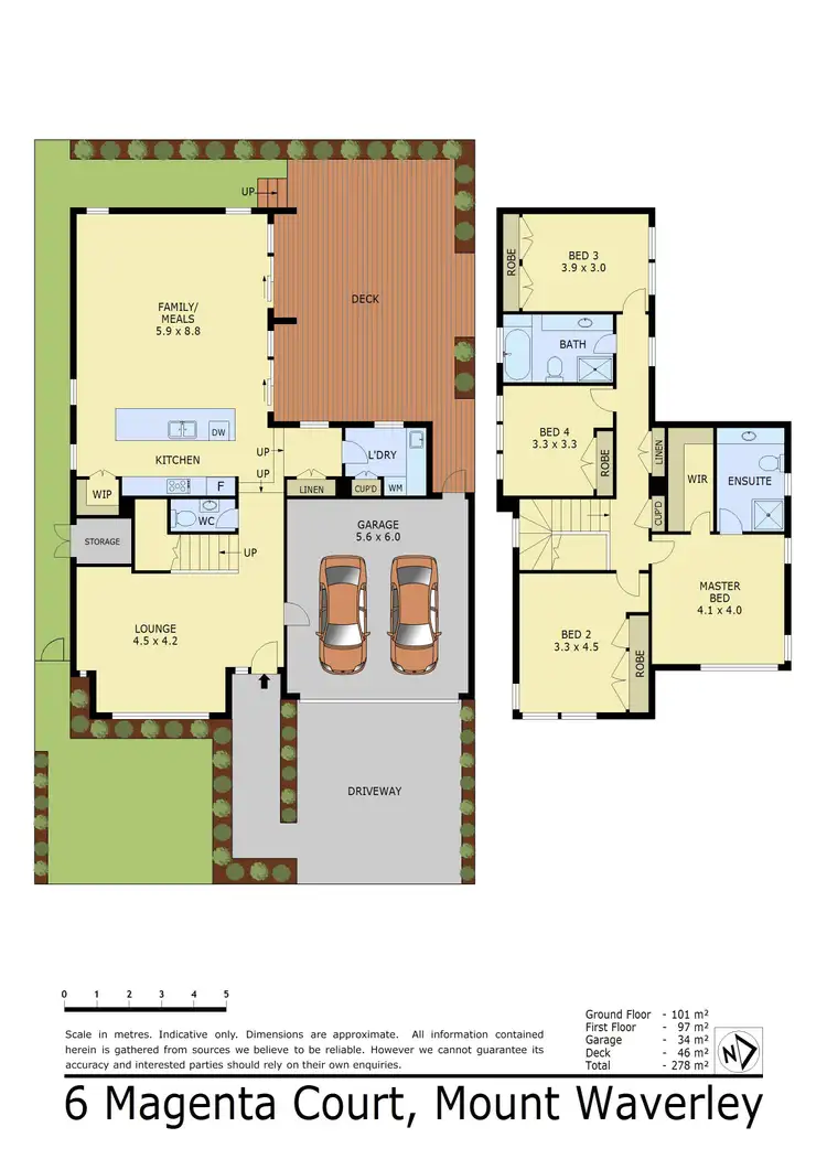 Floorplan of Homely house listing, 6 Magenta Court, Mount Waverley VIC 3149