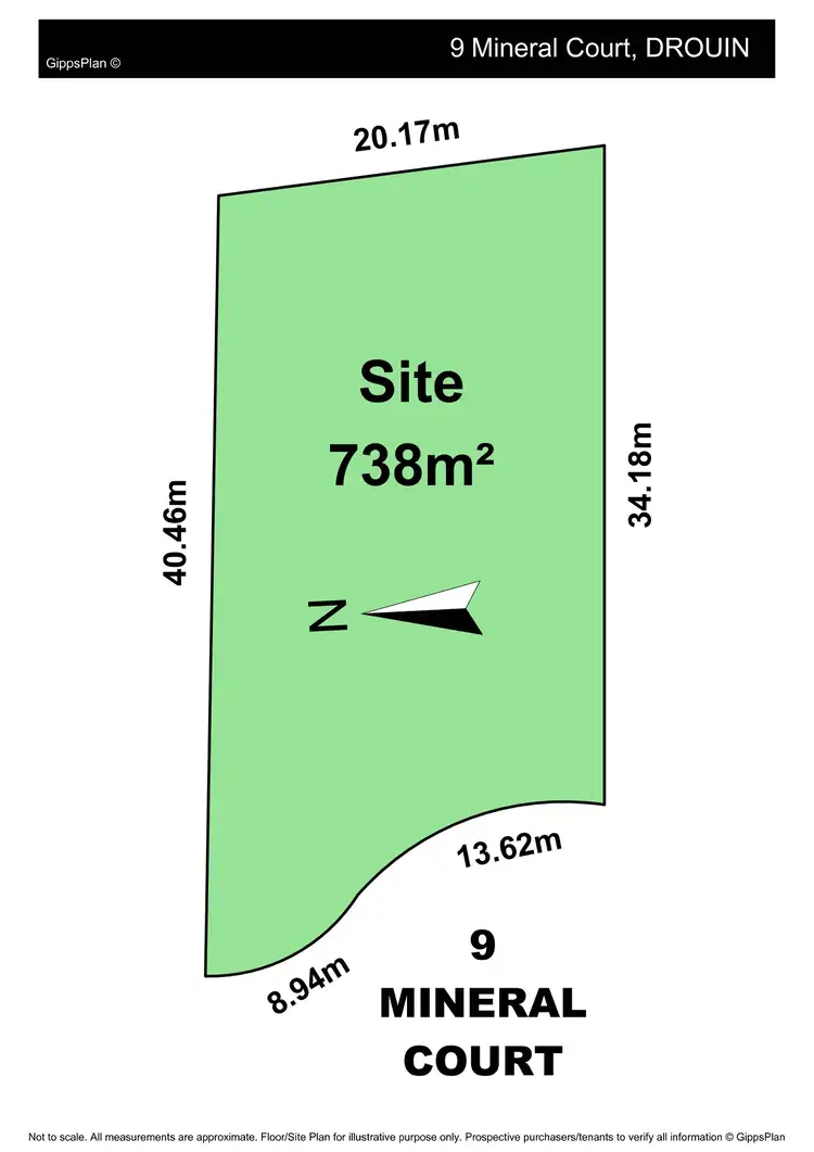 Floorplan of Homely land listing, 9 Mineral Court, Drouin VIC 3818
