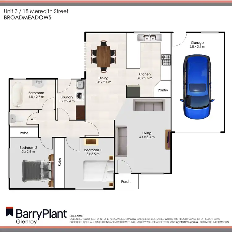 Floorplan of Homely unit listing, 3/18 Meredith Street, Broadmeadows VIC 3047