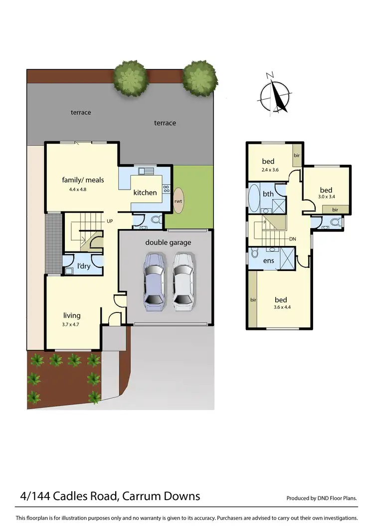 Floorplan of Homely townhouse listing, 4/144 Cadles Road, Carrum Downs VIC 3201