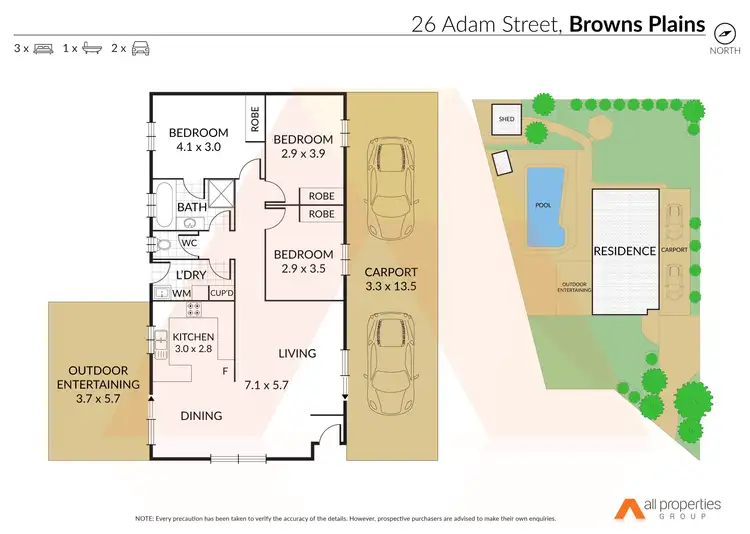 Floorplan of Homely house listing, 26 Adam Street, Browns Plains QLD 4118