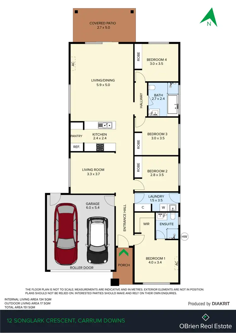 Floorplan of Homely house listing, 12 Songlark Crescent, Carrum Downs VIC 3201