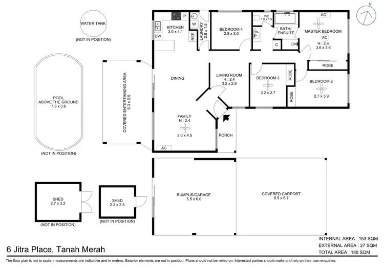 Floorplan of Homely house listing, 6 Jitra Place, Tanah Merah QLD 4128