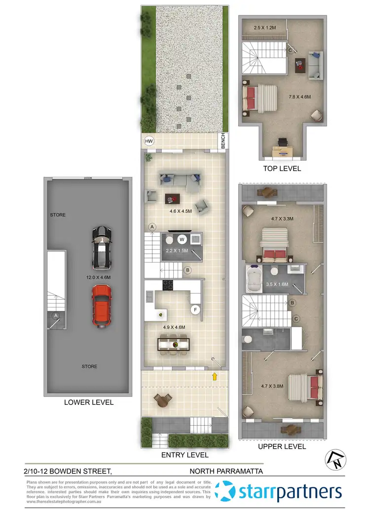 Floorplan of Homely townhouse listing, 2/10-12 Bowden Street, North Parramatta NSW 2151