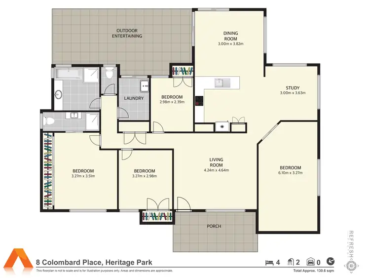 Floorplan of Homely house listing, 8 Colombard Place, Heritage Park QLD 4118