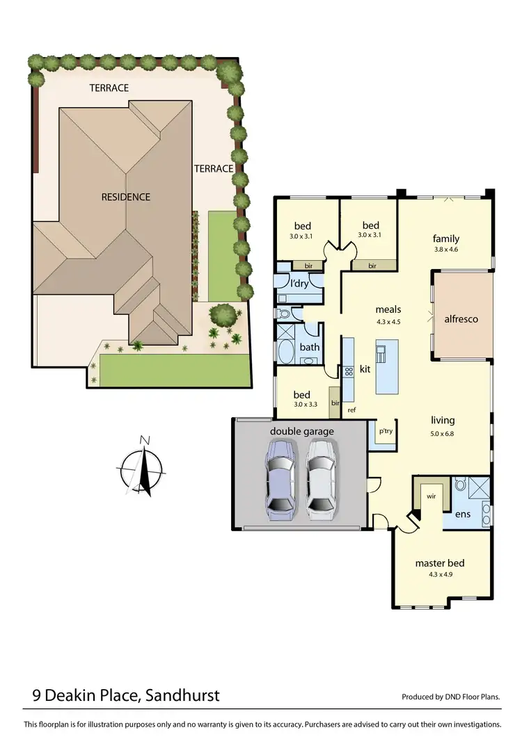 Floorplan of Homely house listing, 9 Deakin Place, Sandhurst VIC 3977