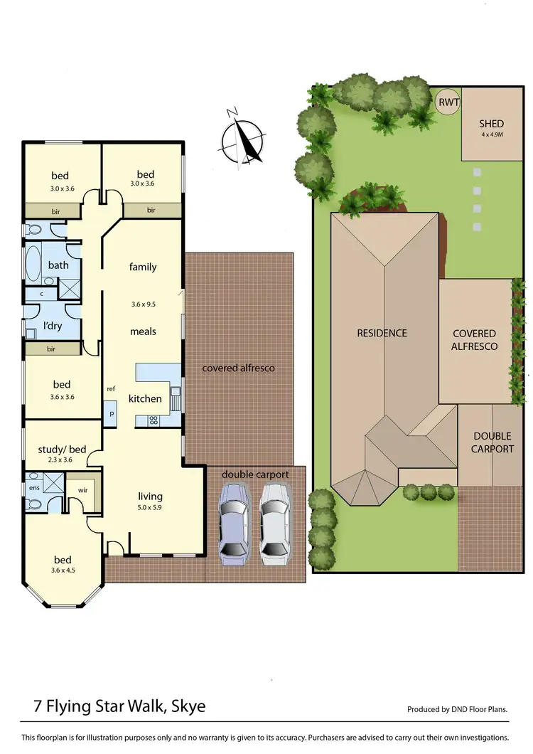 Floorplan of Homely house listing, 7 Flying Star Walk, Skye VIC 3977