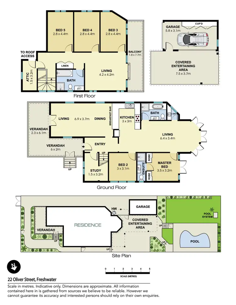 Floorplan of Homely house listing, 22 Oliver Street, Freshwater NSW 2096