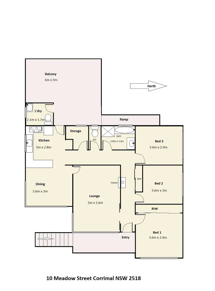 Floorplan of Homely house listing, 10 Meadow Street, Corrimal NSW 2518
