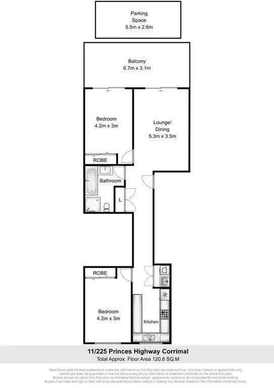 Floorplan of Homely unit listing, 11/225-231 Princes Highway, Corrimal NSW 2518