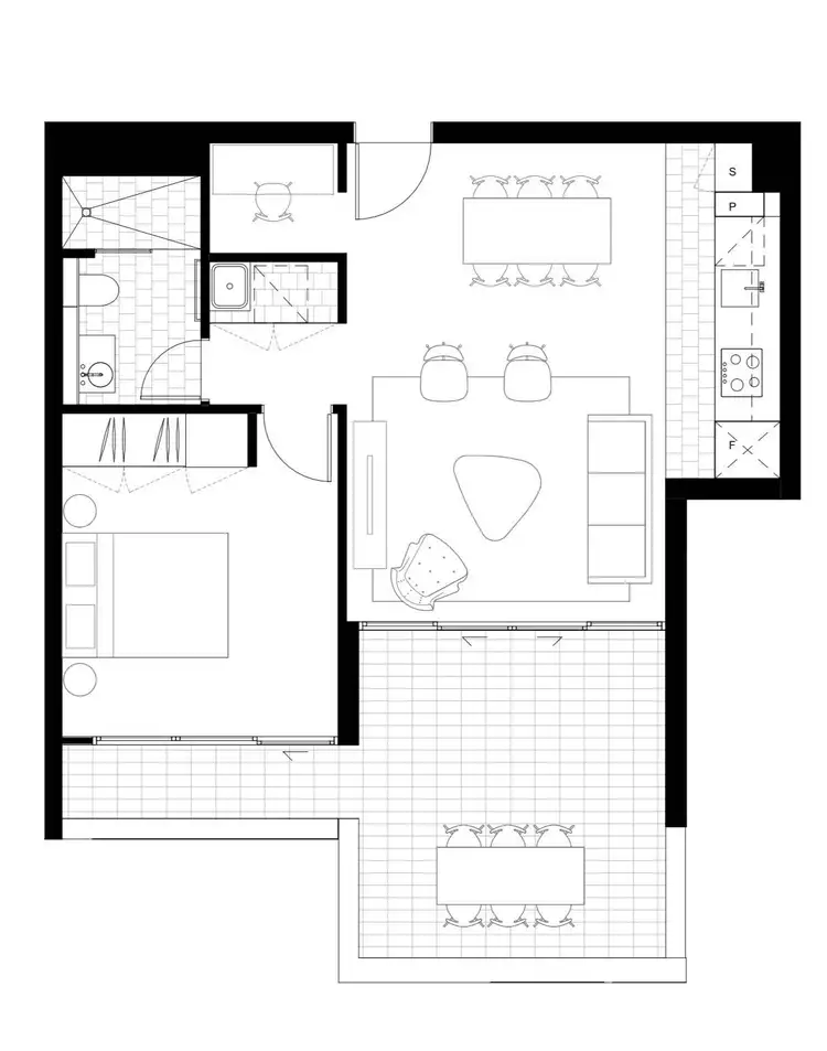 Floorplan of Homely apartment listing, 610/70 Macdonald Street, Erskineville NSW 2043
