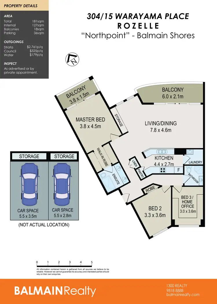 Floorplan of Homely apartment listing, 304/15 Warayama Place, Rozelle NSW 2039