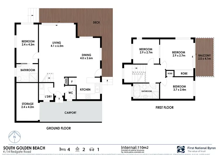Floorplan of Homely house listing, 3/14 Redgate Road, South Golden Beach NSW 2483