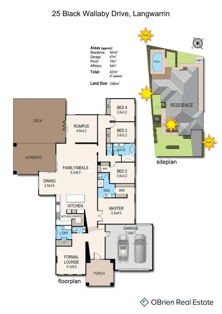 Floorplan of Homely house listing, 25 Black Wallaby Drive, Langwarrin VIC 3910