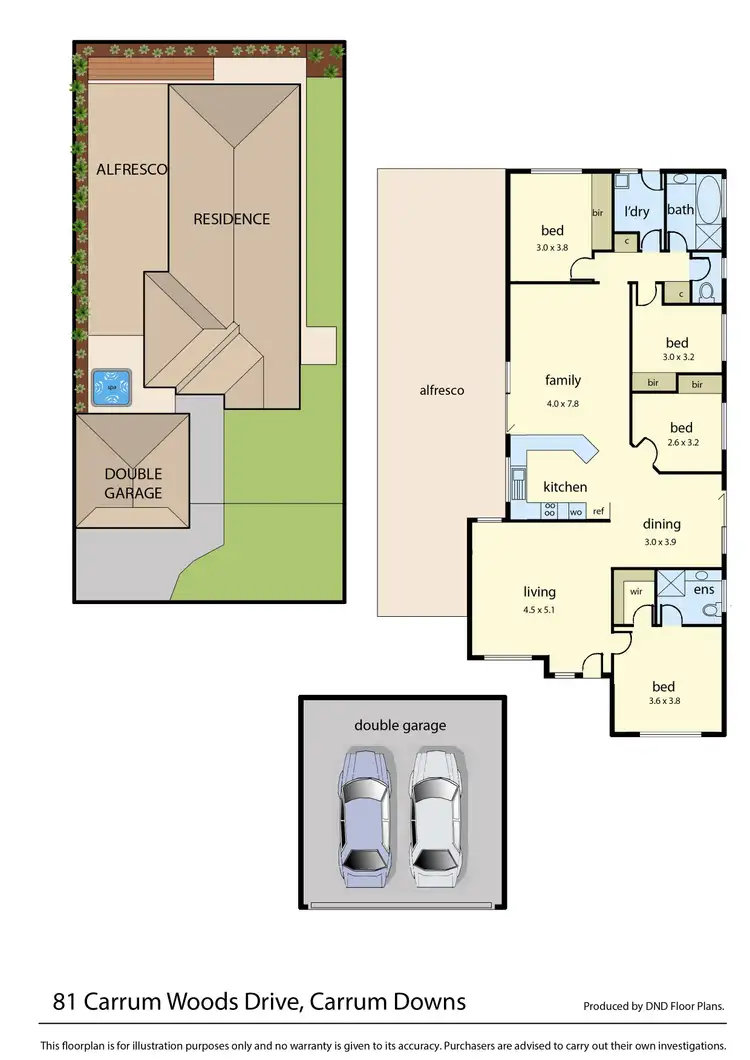 Floorplan of Homely house listing, 81 Carrum Woods Drive, Carrum Downs VIC 3201