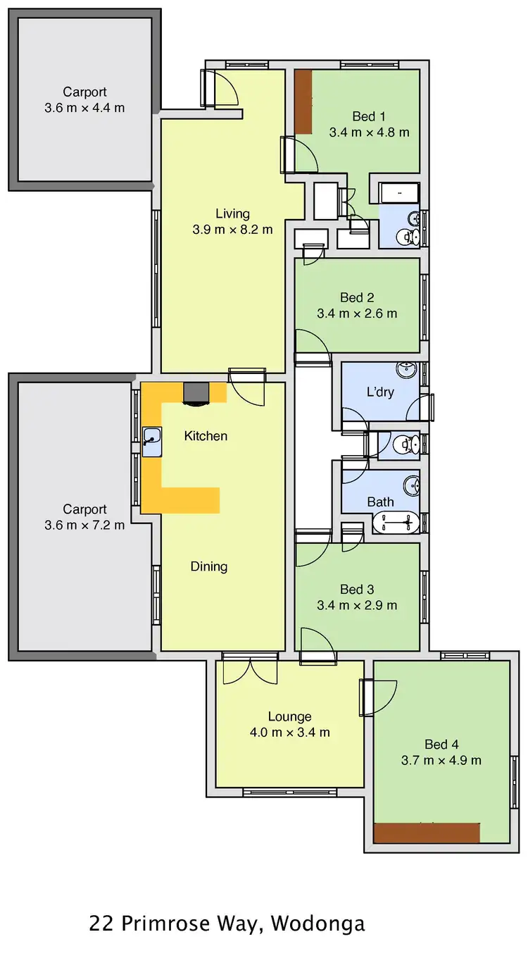 Floorplan of Homely house listing, 22 Primrose Way, Wodonga VIC 3690