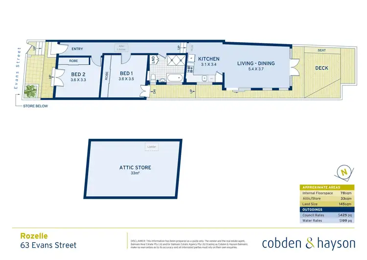 Floorplan of Homely house listing, 63 Evans Street, Rozelle NSW 2039